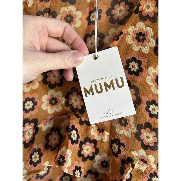 Show Me Your Mumu Fleetwood Maxi Dress M NWT Retro Floral Hippie Tiered Ruffle - Picture 5 of 7